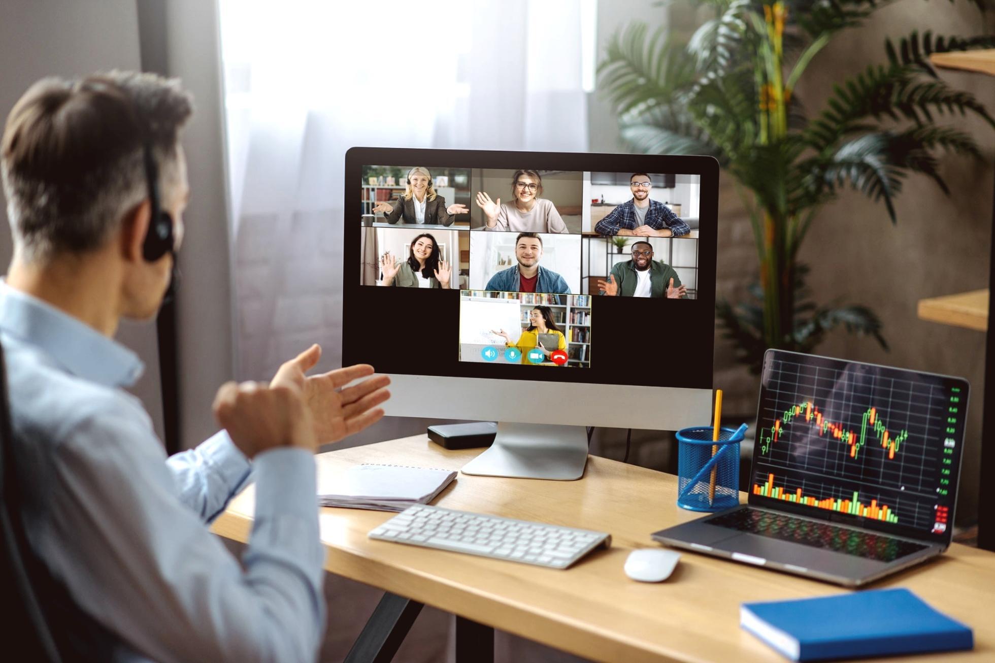 Color grading specialist at workstation